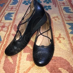 Rockport Cob Hill Judson Cross Wedge - Black